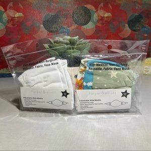 6 Total Harper & Elliot Kids Face Mask Cotton Washable Reusable NEW